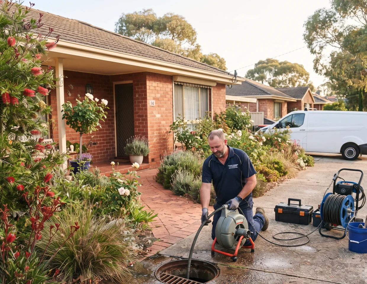 Morphett Vale residential street, PrimeDrainCo's southern Adelaide suburbs service area