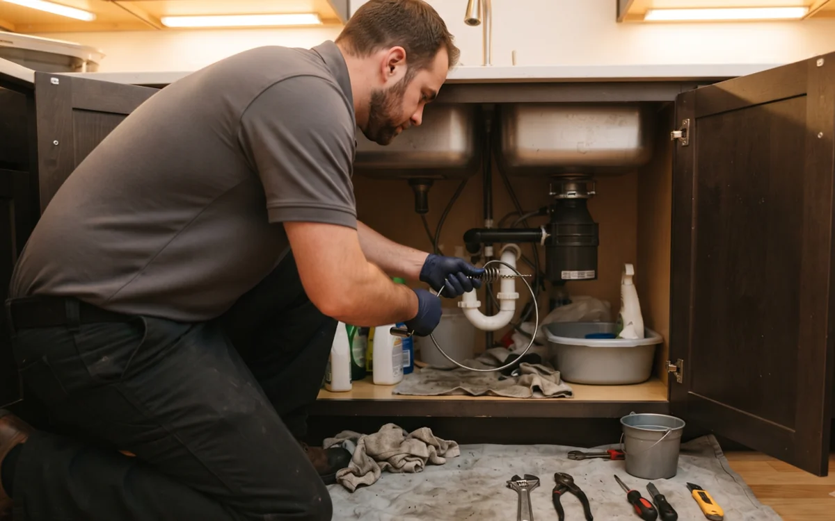 Blocked kitchen sink drain clearing service in Adelaide